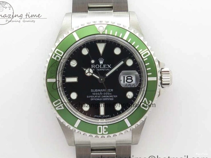 MiroTime 0421 Effortless Submariner 16610 LV Kermit Green 904L Steel ARF1:1 Best Edition on SS Bracelet SH 2577